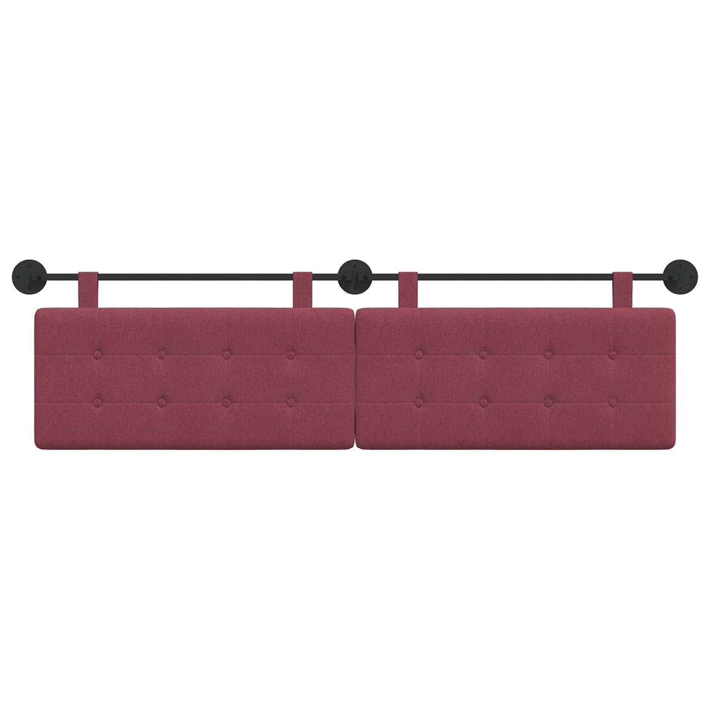 Testata appesa Rosso Vino 190 x 55 x 5 cm Tessuto