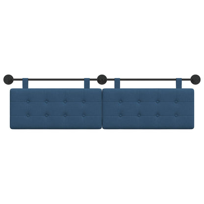 Testata appesa Montaggio a parete Blu 190 x 55 x 5 cm Tessuto