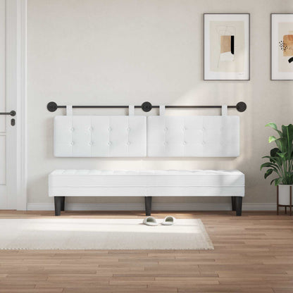 Testata appesa Bianco 190 x 55 x 5 cm Tessuto