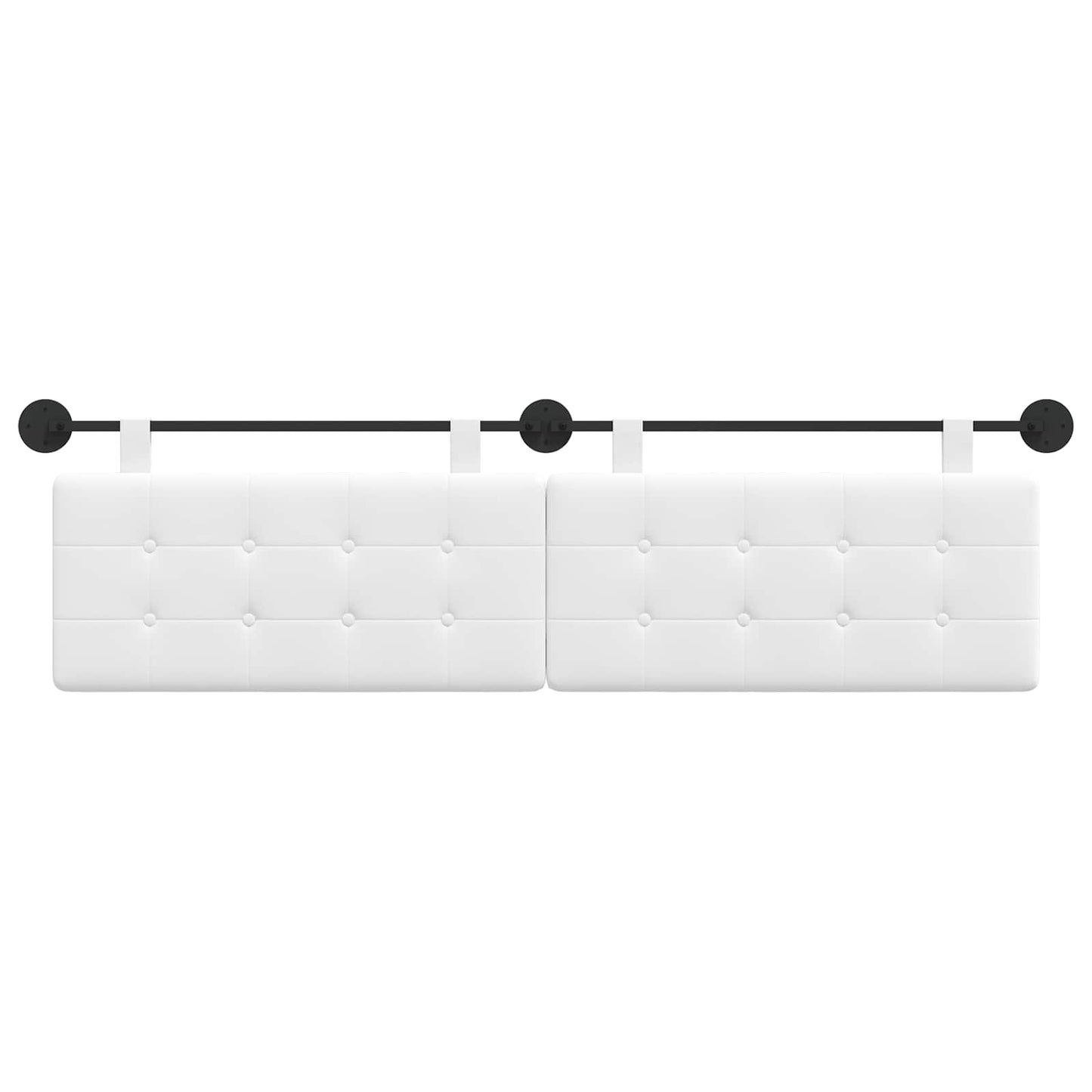 Testata appesa Bianco 190 x 55 x 5 cm Tessuto