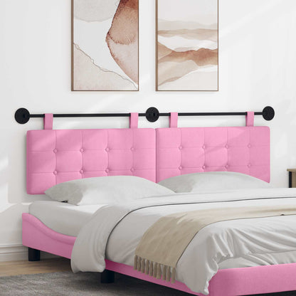 Testata appesa Montaggio a parete Rosa 190 x 55 x 5 cm Tessuto