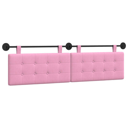 Testata appesa Montaggio a parete Rosa 190 x 55 x 5 cm Tessuto