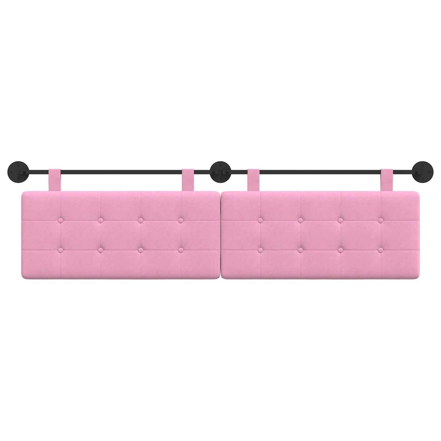 Testata appesa Montaggio a parete Rosa 190 x 55 x 5 cm Tessuto