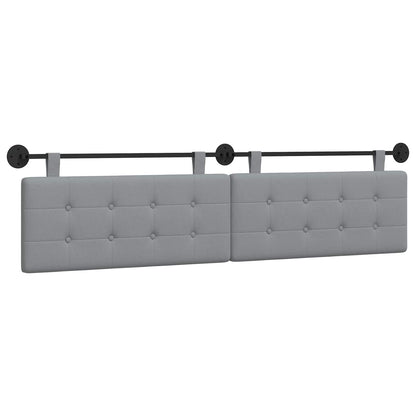 Testata appesa Grigio chiaro 210 x 55 x 5 cm Tessuto