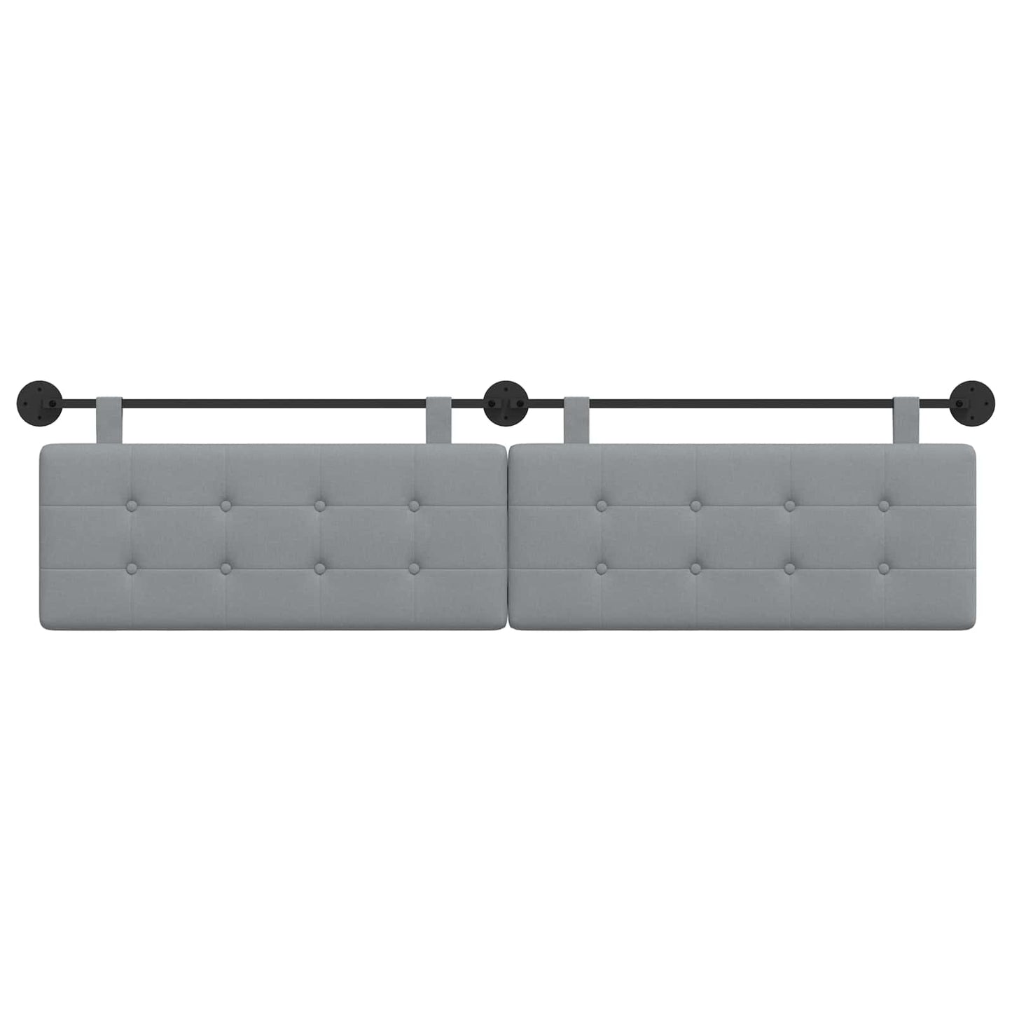 Testata appesa Grigio chiaro 210 x 55 x 5 cm Tessuto