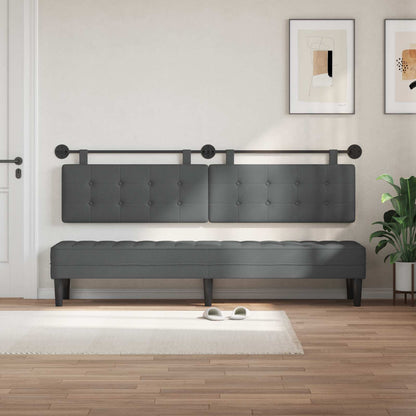Testata appesa Grigio scuro 210 x 55 x 5 cm Tessuto