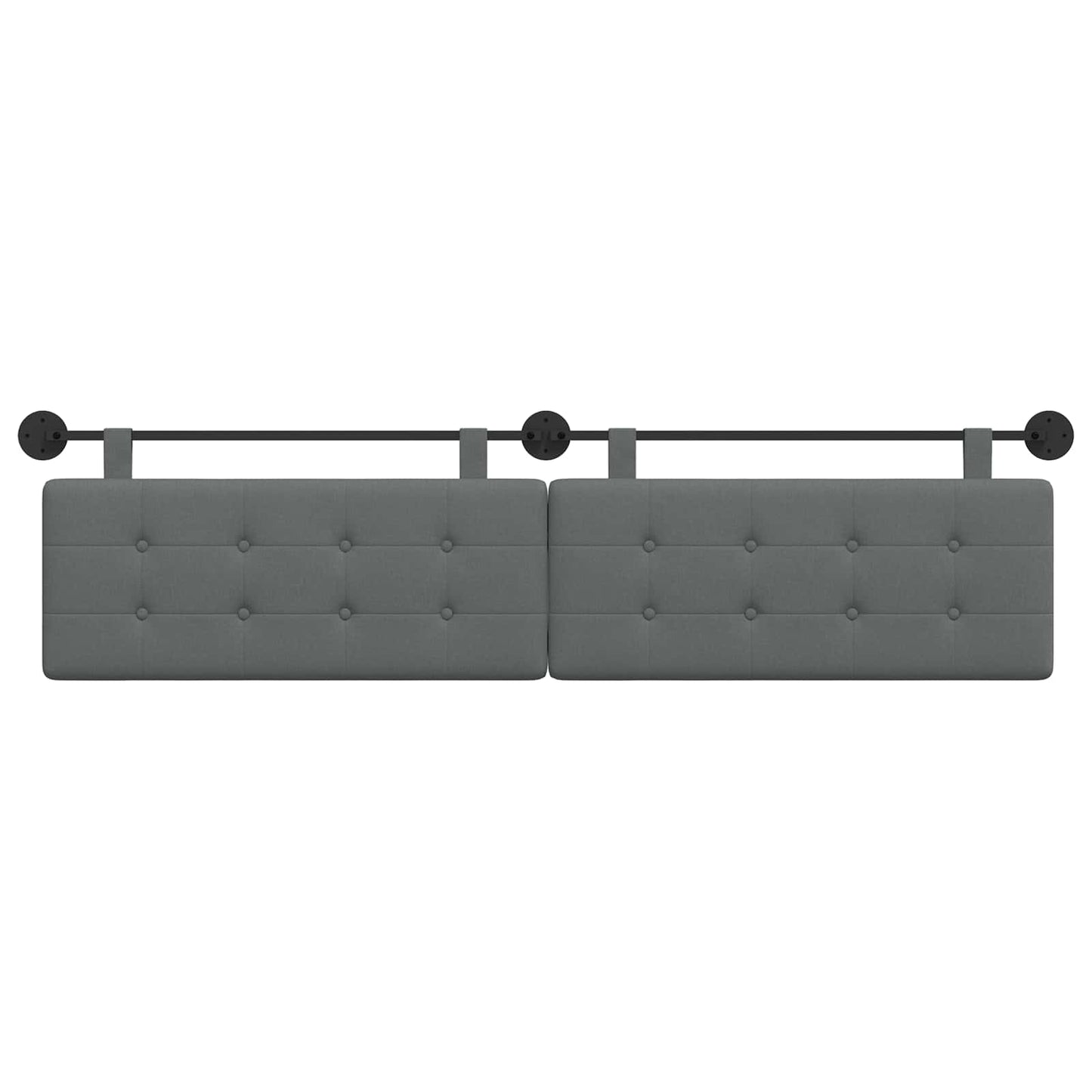 Testata appesa Grigio scuro 210 x 55 x 5 cm Tessuto