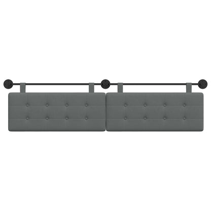 Testata appesa Grigio scuro 210 x 55 x 5 cm Tessuto