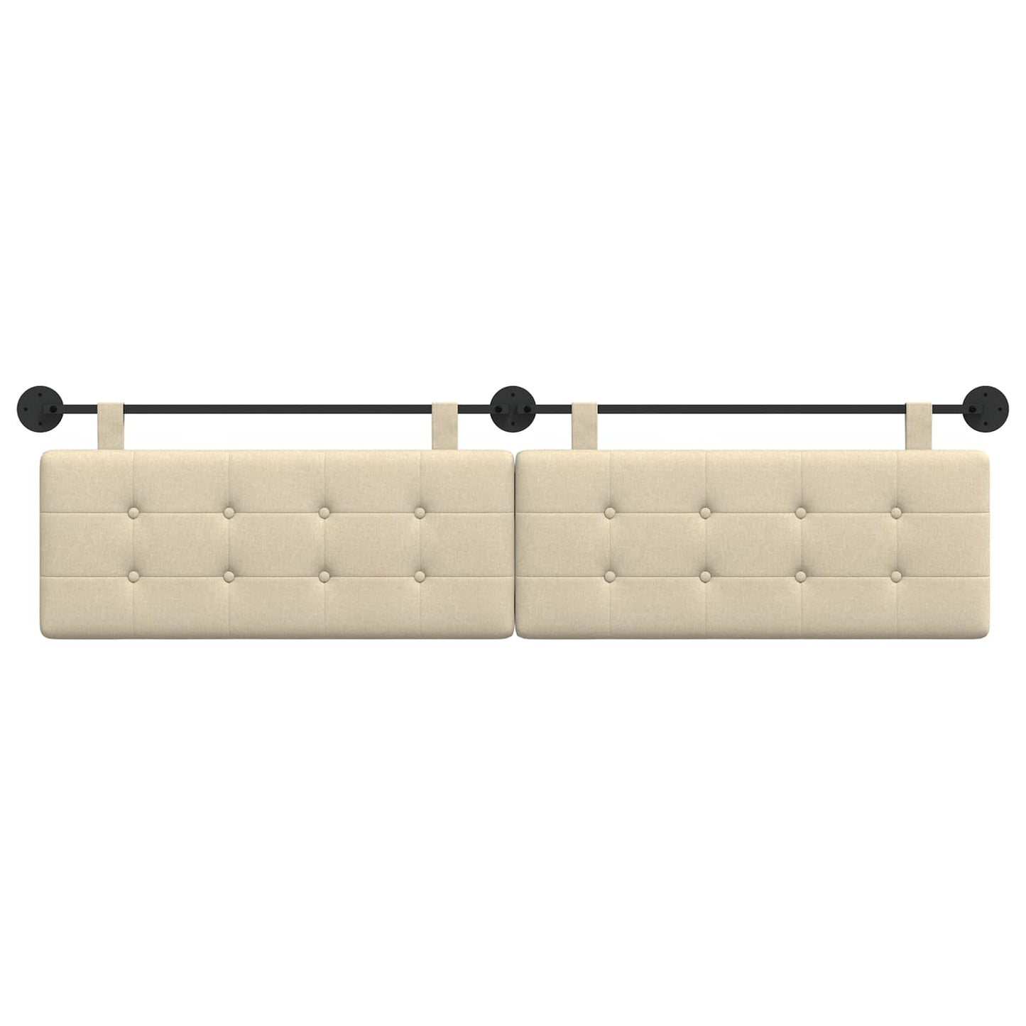 Testata appesa Montaggio a parete Crema 210 x 55 x 5 cm Tessuto