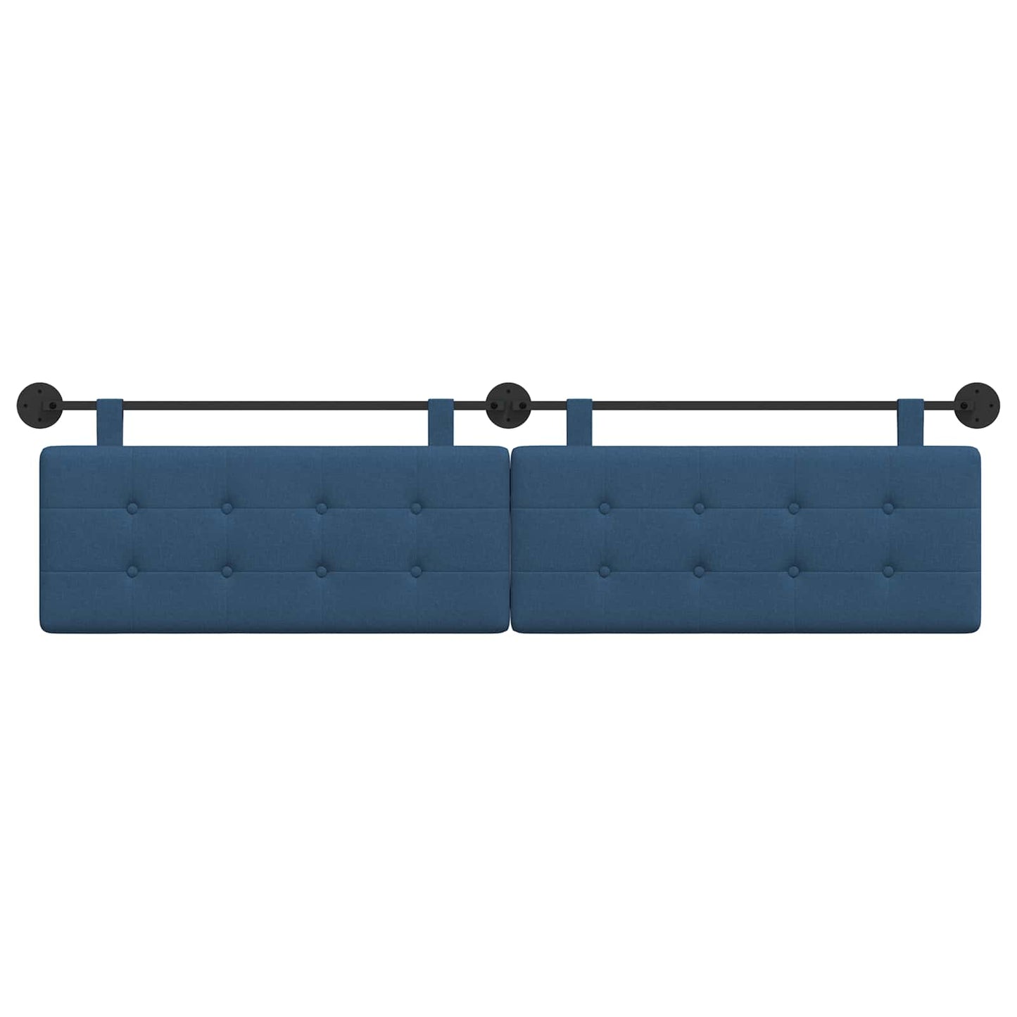 Testata appesa Montaggio a parete Blu 210 x 55 x 5 cm Tessuto