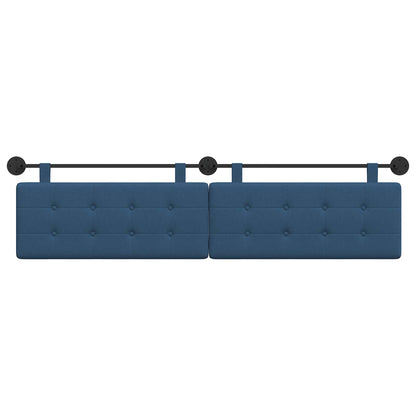 Testata appesa Montaggio a parete Blu 210 x 55 x 5 cm Tessuto
