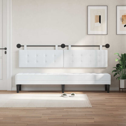 Testata appesa Bianco 210 x 55 x 5 cm Tessuto