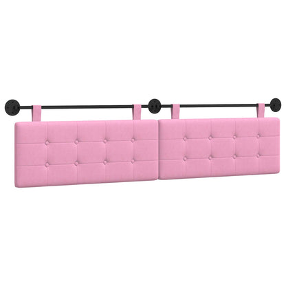 Testata appesa Montaggio a parete Rosa 210 x 55 x 5 cm Tessuto
