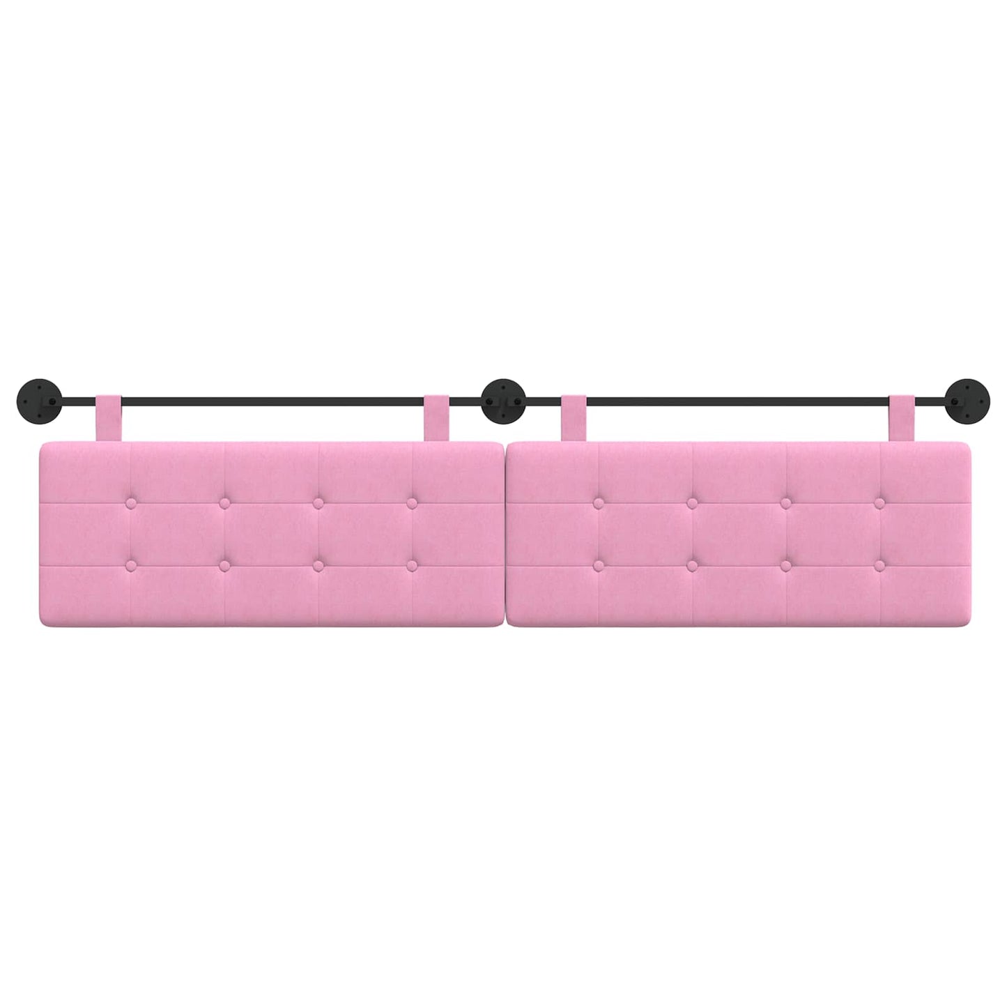 Testata appesa Montaggio a parete Rosa 210 x 55 x 5 cm Tessuto