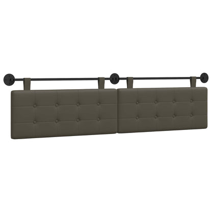 Testata appesa Grigio 210 x 55 x 5 cm Pelle Sintetica