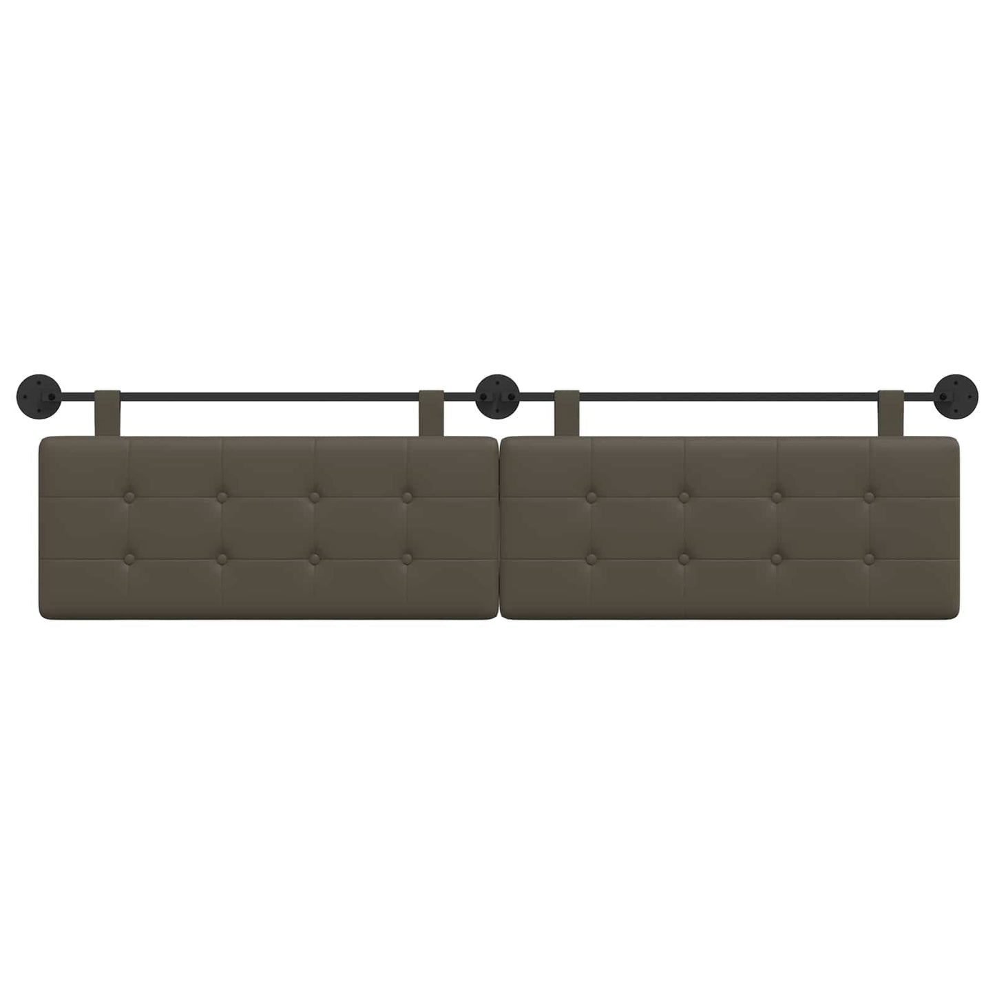 Testata appesa Grigio 210 x 55 x 5 cm Pelle Sintetica