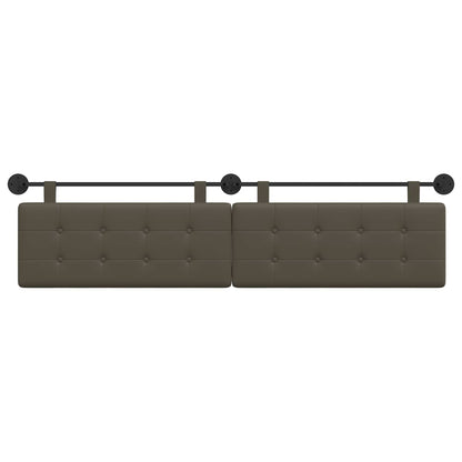 Testata appesa Grigio 210 x 55 x 5 cm Pelle Sintetica
