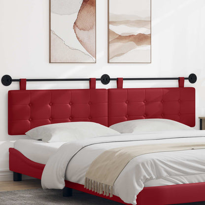 Testata appesa Rosso Vino 210 x 55 x 5 cm Pelle Sintetica