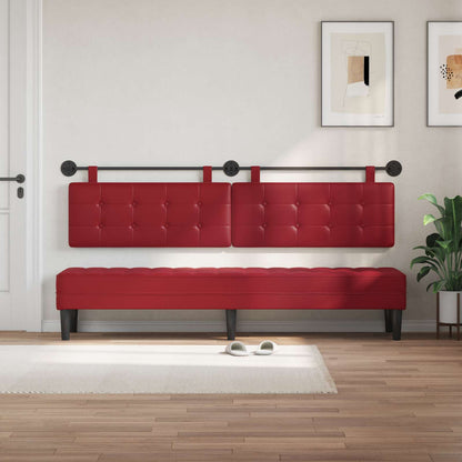 Testata appesa Rosso Vino 210 x 55 x 5 cm Pelle Sintetica