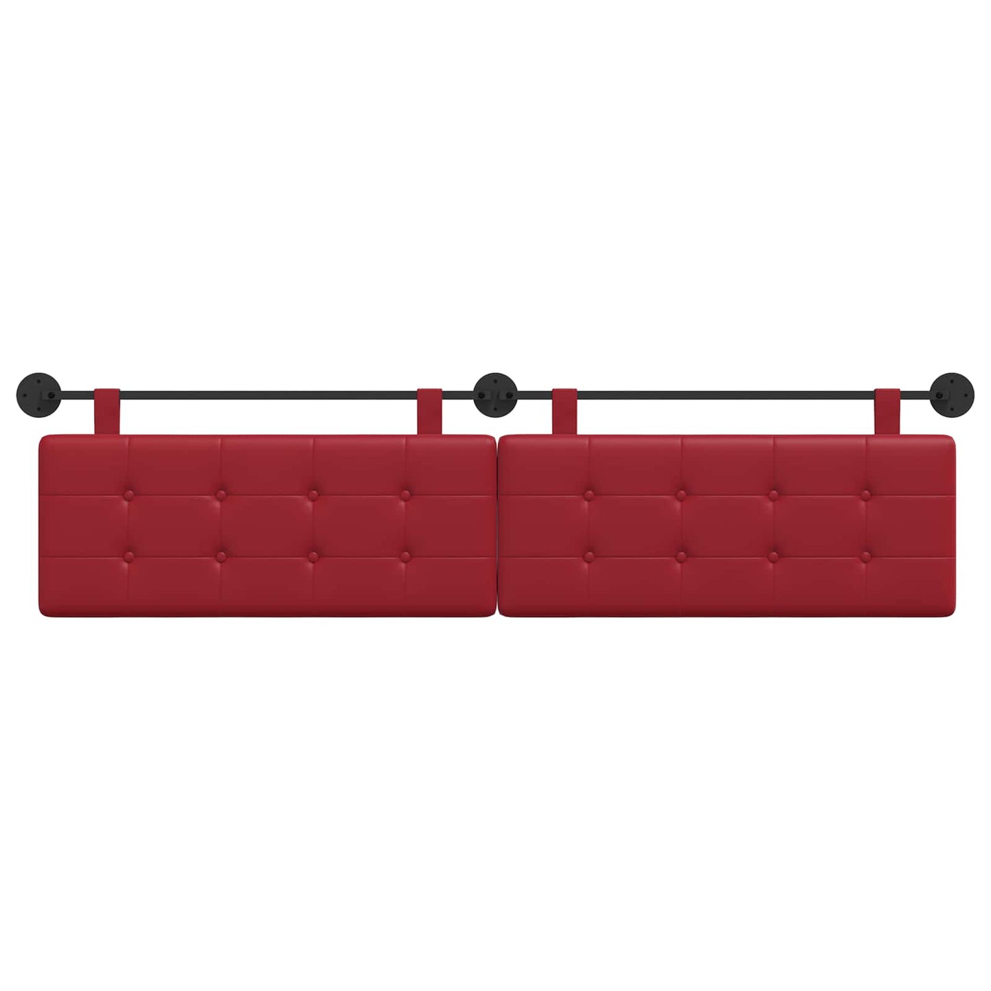 Testata appesa Rosso Vino 210 x 55 x 5 cm Pelle Sintetica