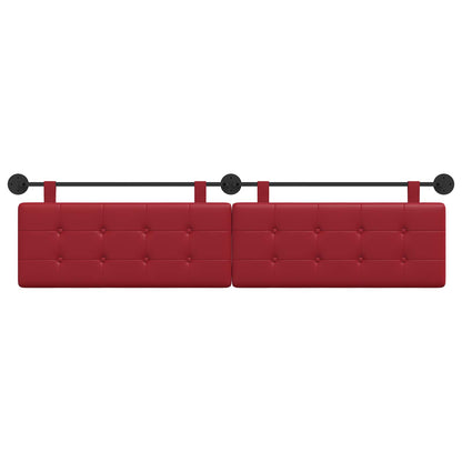 Testata appesa Rosso Vino 210 x 55 x 5 cm Pelle Sintetica