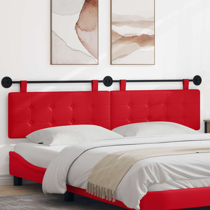 Testata appesa Rosso 210 x 55 x 5 cm Pelle Sintetica