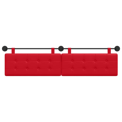 Testata appesa Rosso 210 x 55 x 5 cm Pelle Sintetica