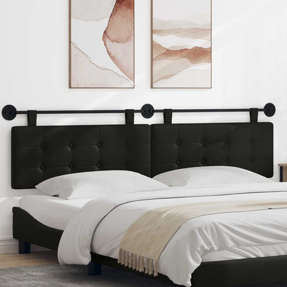 Testata appesa Nero 210 x 55 x 5 cm Pelle Sintetica