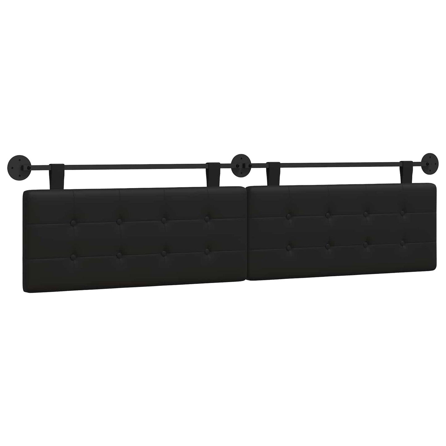 Testata appesa Nero 210 x 55 x 5 cm Pelle Sintetica
