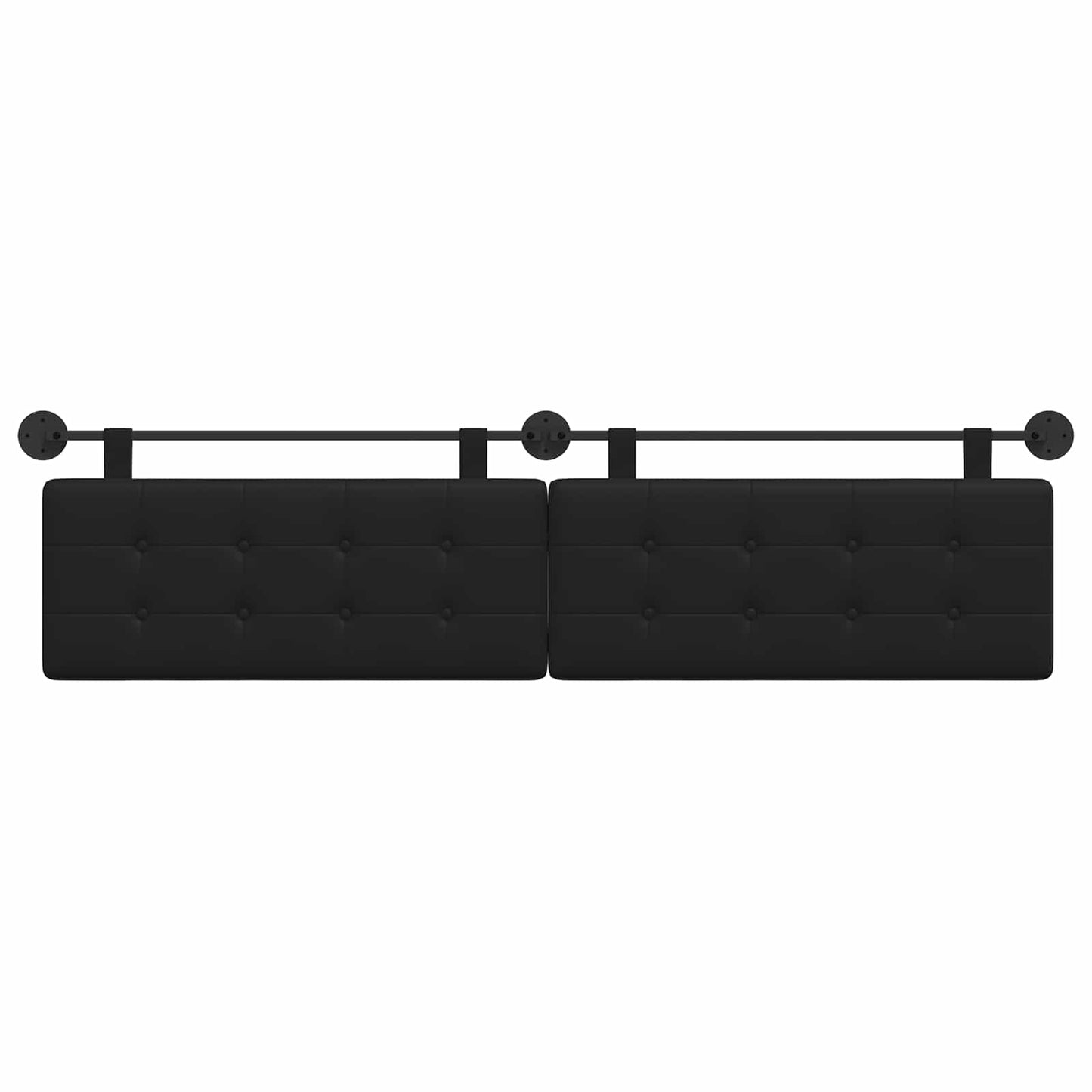 Testata appesa Nero 210 x 55 x 5 cm Pelle Sintetica