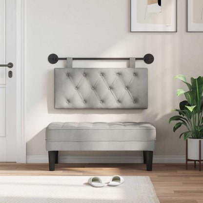 Testata appesa Grigio chiaro 90 x 55 x 7 cm Velluto