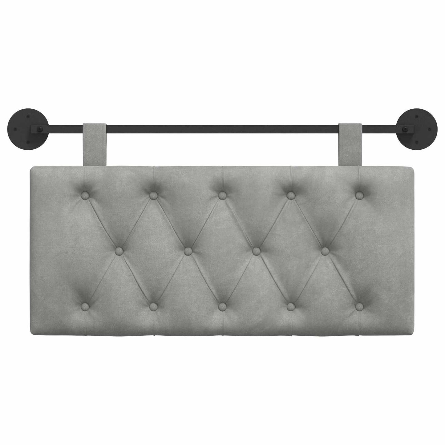Testata appesa Grigio chiaro 90 x 55 x 7 cm Velluto