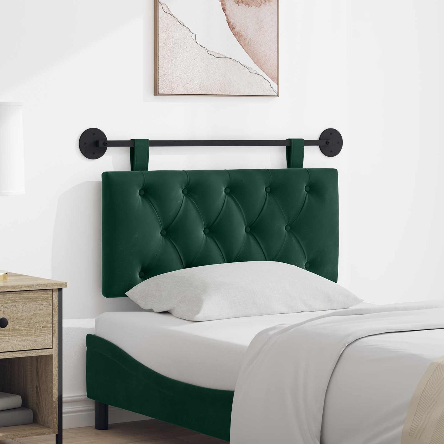 Testata appesa Verde Scuro 90 x 55 x 7 cm Velluto
