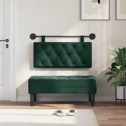 Testata appesa Verde Scuro 90 x 55 x 7 cm Velluto