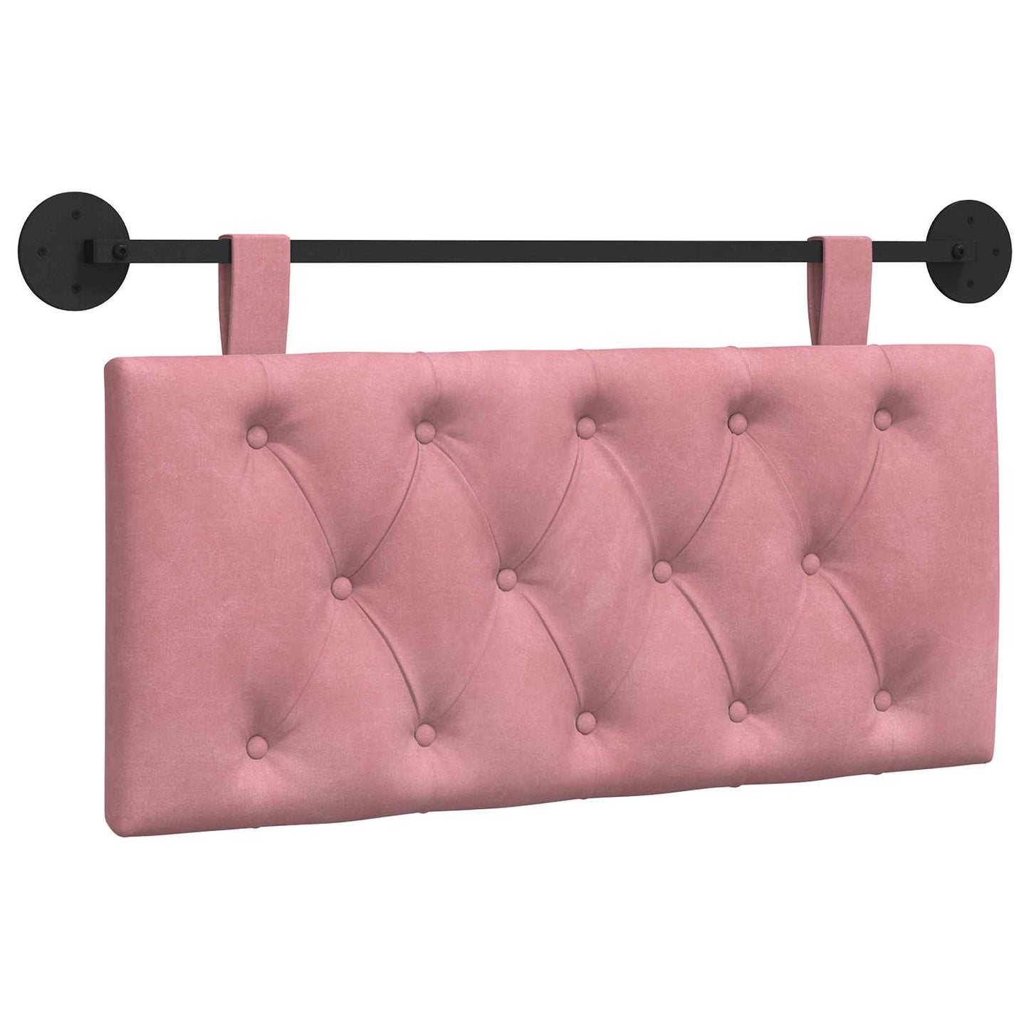 Testata appesa Montaggio a parete Rosa 90 x 55 x 7 cm Velluto
