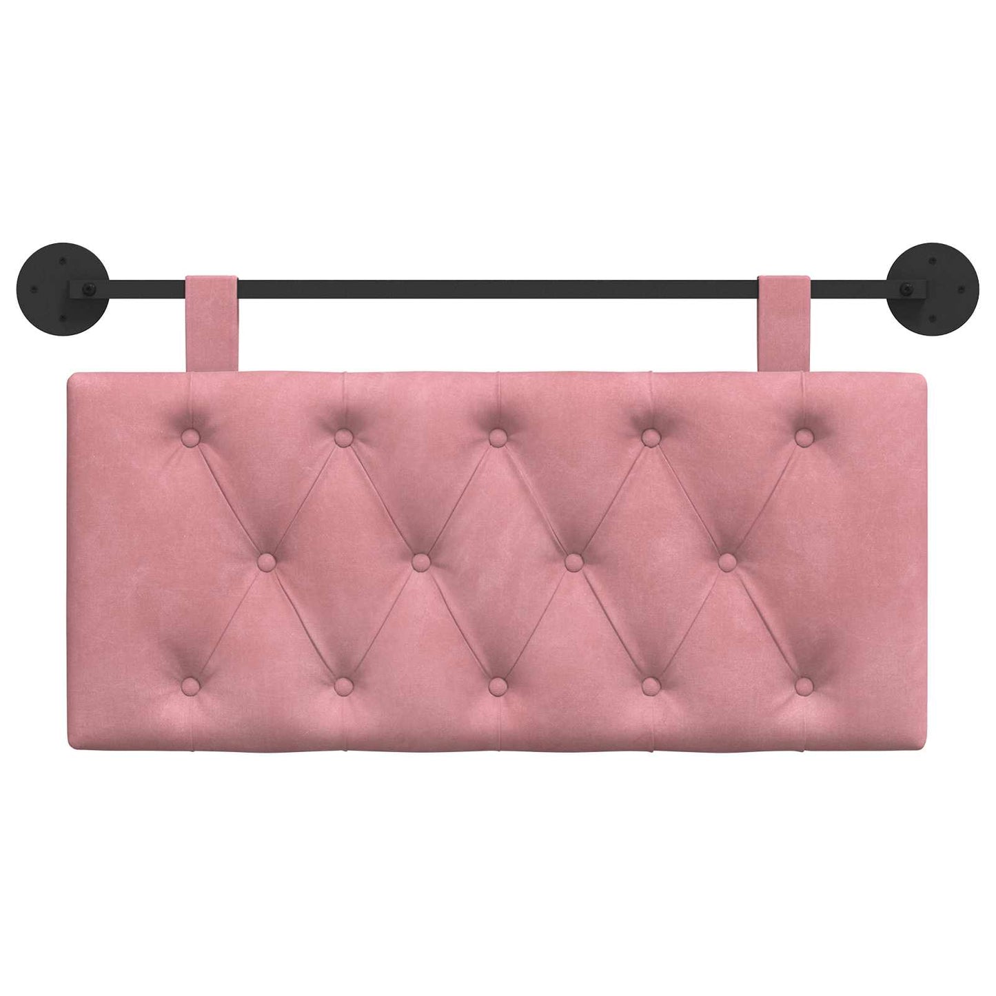 Testata appesa Montaggio a parete Rosa 90 x 55 x 7 cm Velluto