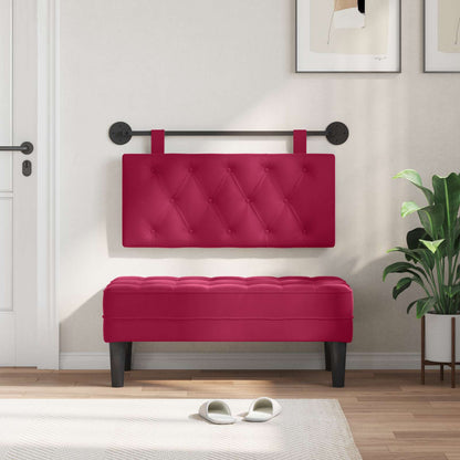 Testata appesa Rosso Vino 90 x 55 x 7 cm Velluto