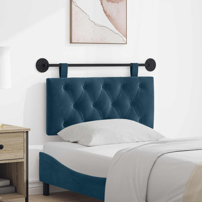 Testata appesa Montaggio a parete Blu 90 x 55 x 7 cm Velluto