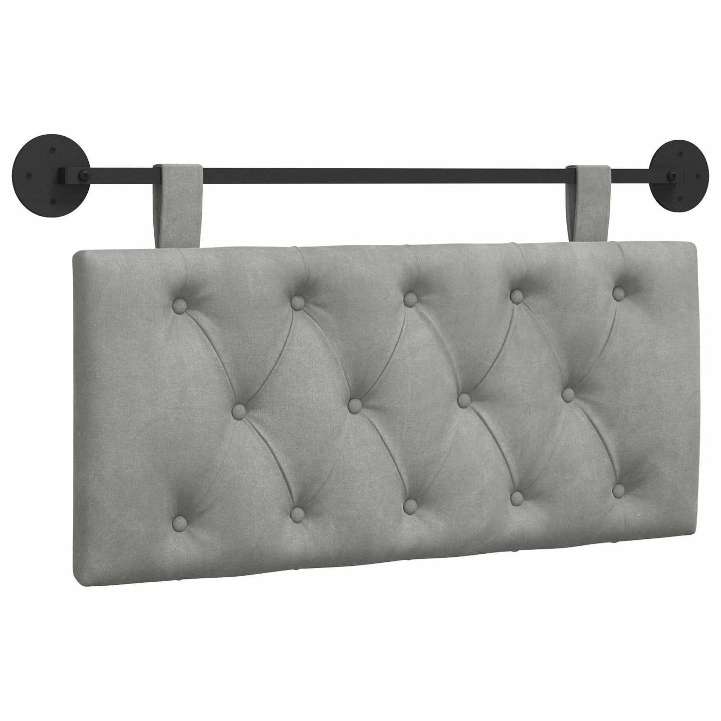 Testata appesa Grigio chiaro 100 x 55 x 7 cm Velluto