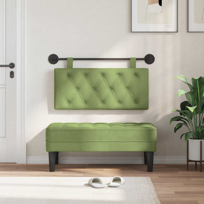 Testata appesa Verde chiaro 100 x 55 x 7 cm Velluto