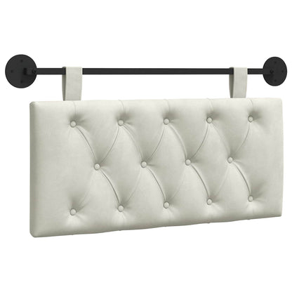 Testata appesa Montaggio a parete Crema 100 x 55 x 7 cm Velluto