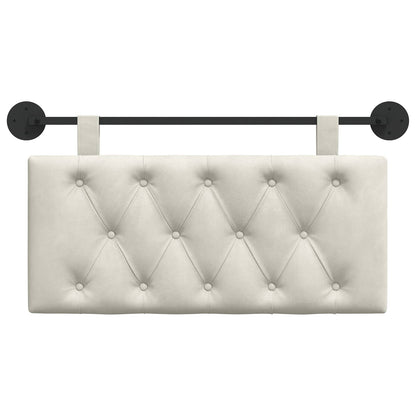 Testata appesa Montaggio a parete Crema 100 x 55 x 7 cm Velluto