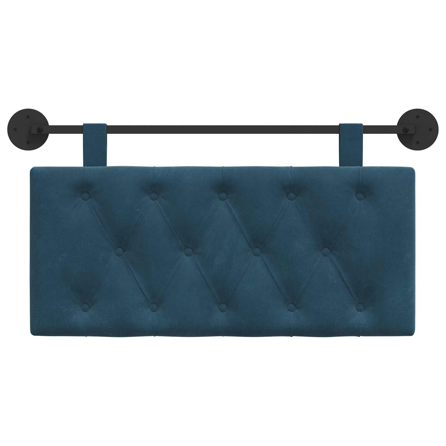 Testata appesa Montaggio a parete Blu 100 x 55 x 7 cm Velluto