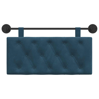 Testata appesa Montaggio a parete Blu 100 x 55 x 7 cm Velluto