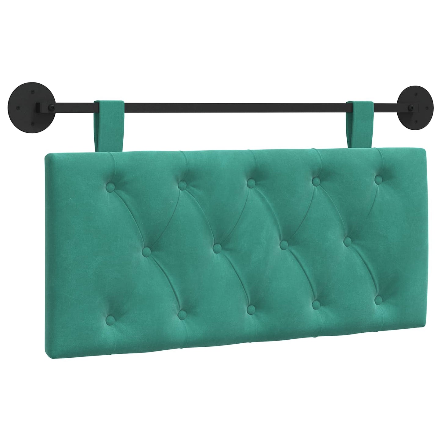 Testata appesa Turchese 100 x 55 x 7 cm Velluto