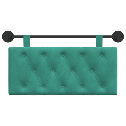 Testata appesa Turchese 100 x 55 x 7 cm Velluto