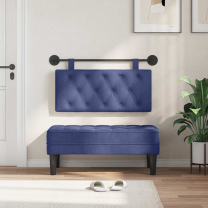 Testata appesa Blu Polizia 100 x 55 x 7 cm Velluto
