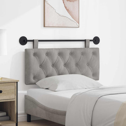 Testata appesa Grigio chiaro 110 x 55 x 7 cm Velluto