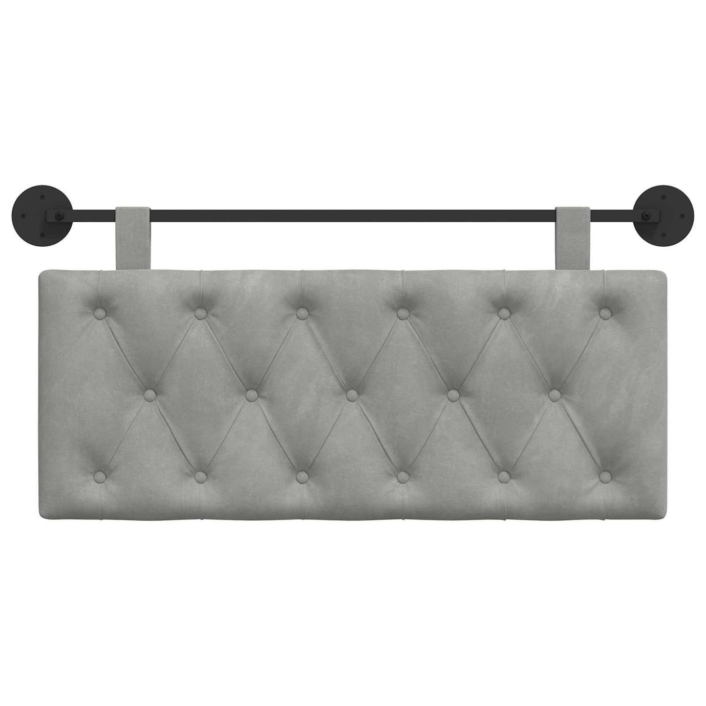 Testata appesa Grigio chiaro 110 x 55 x 7 cm Velluto