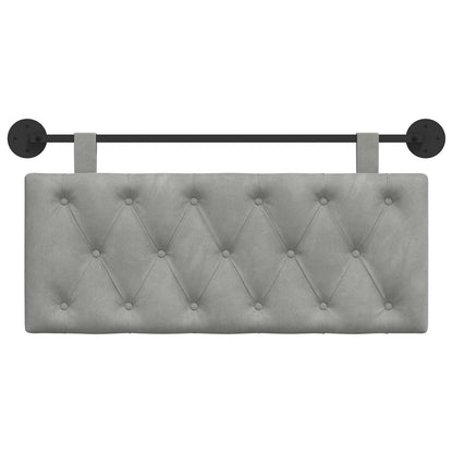 Testata appesa Grigio chiaro 110 x 55 x 7 cm Velluto